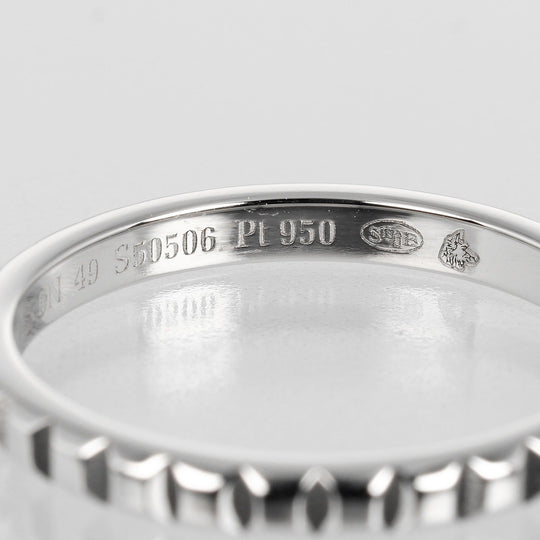 Boucheron Ring Pt950Platinum Silver Cattle cru de paris small Women 49 Used Authentic