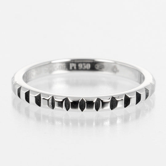 Boucheron Ring Pt950Platinum Silver Cattle cru de paris small Women 49 Used Authentic