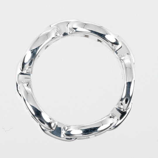 HERMES Ring Silver925 Silver Chene Dunkle Enchaine Women 47 Used Authentic