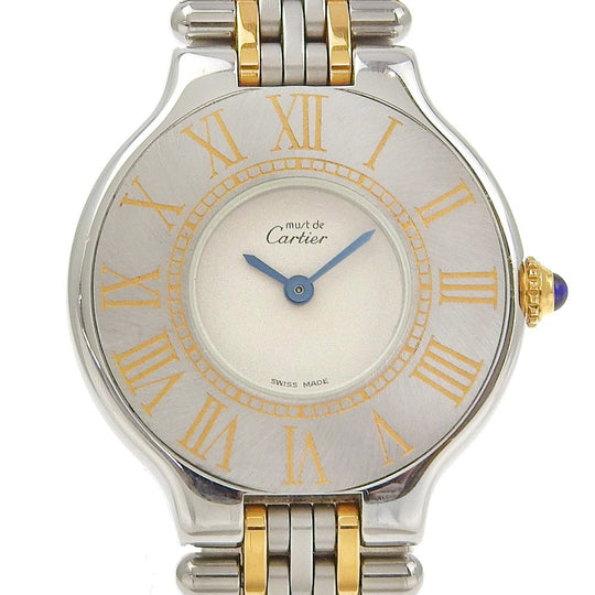 CARTIER Watches Quartz Stainless Steel Silver Mast 21 White dial Women Used Authentic