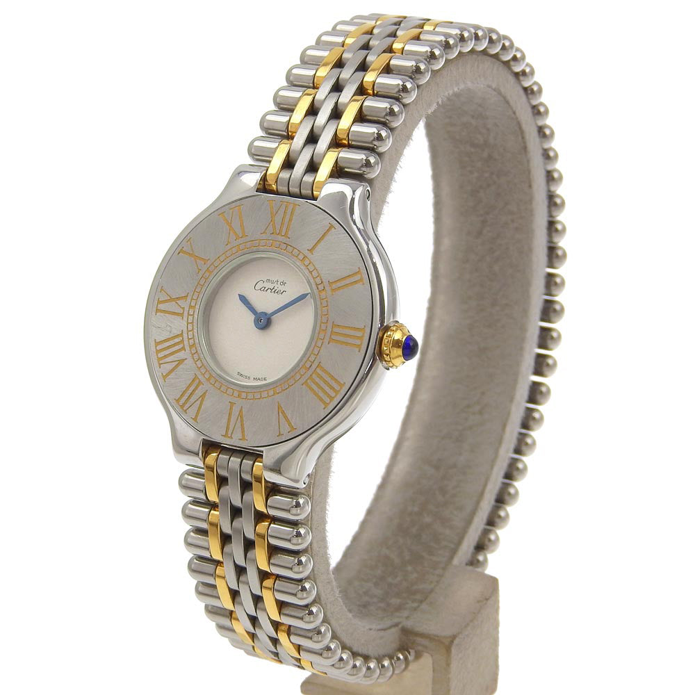 CARTIER Watches Quartz Stainless Steel Silver Mast 21 White dial Women Used Authentic