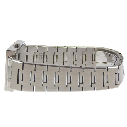 BVLGARI Watches Quartz SQ22SS Stainless Steel Silver Quadlard black dial Women Used Authentic