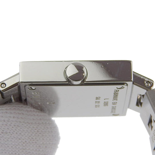 BVLGARI Watches Quartz SQ22SS Stainless Steel Silver Quadlard black dial Women Used Authentic