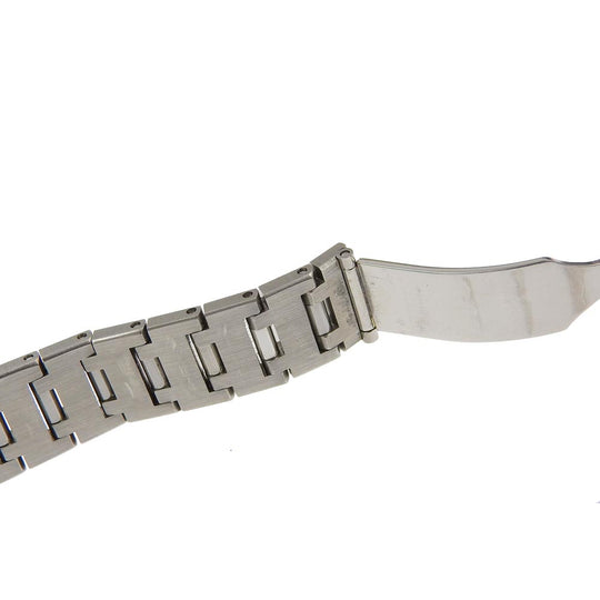 BVLGARI Watches Quartz SQ22SS Stainless Steel Silver Quadlard black dial Women Used Authentic