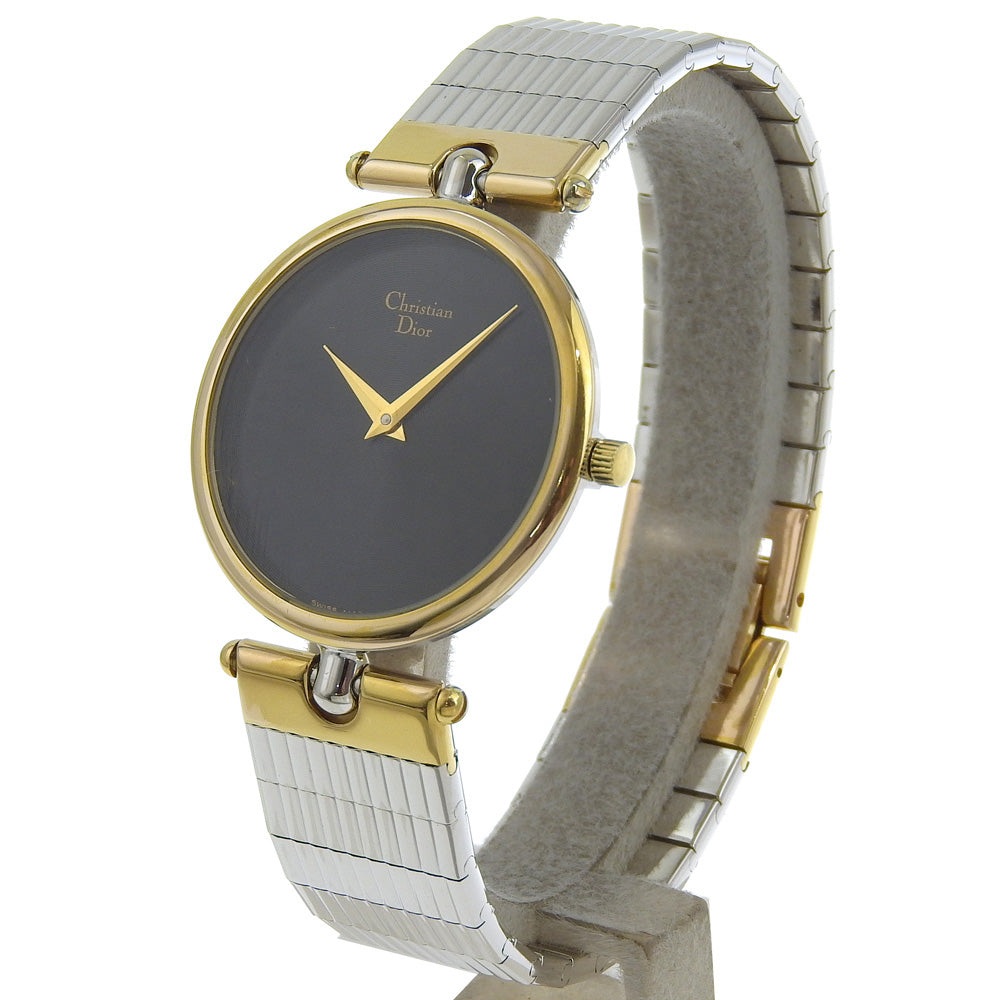 Christian Dior Watches Quartz 3026 Stainless Steel , Plated Gold black black dial Women Used Authentic