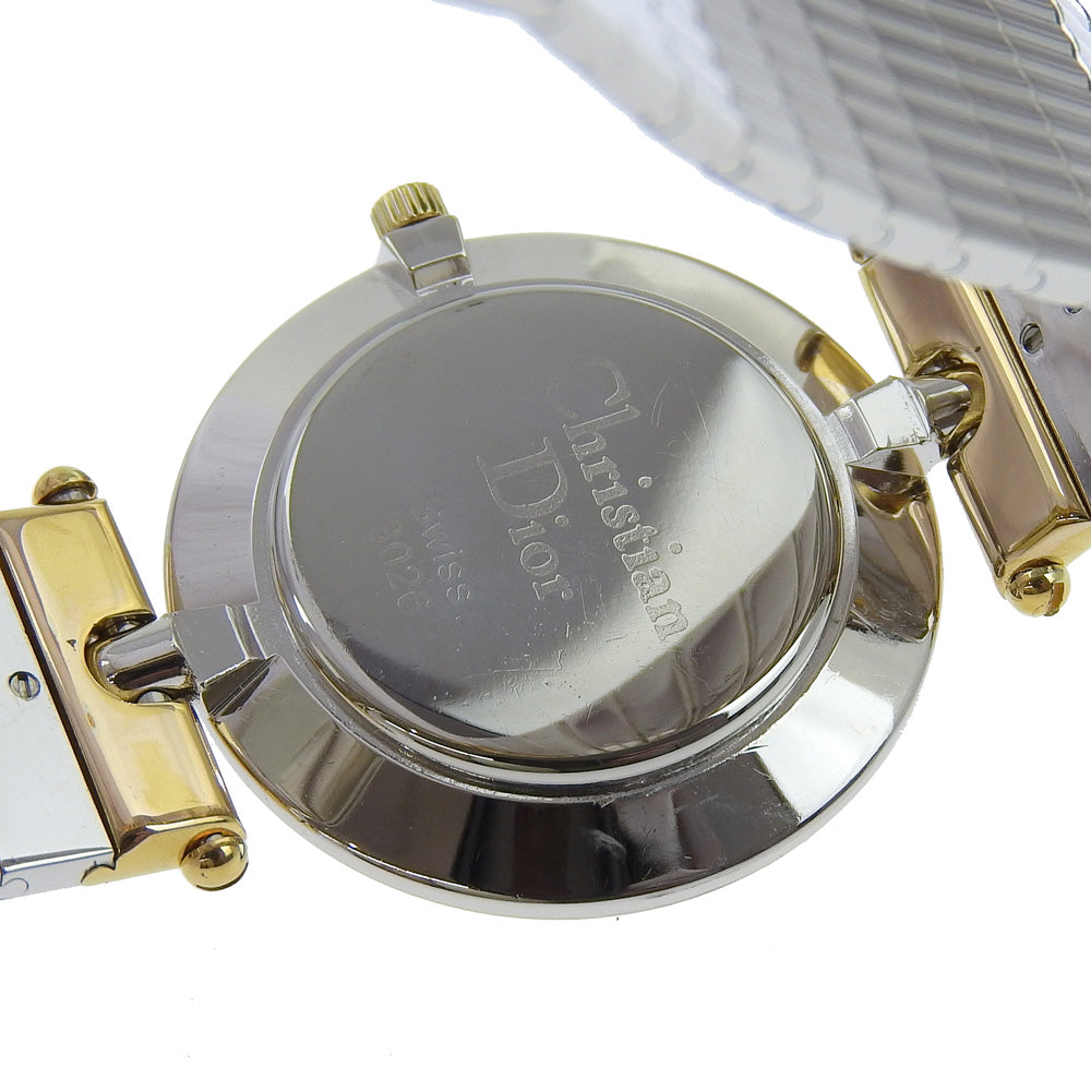 Christian Dior Watches Quartz 3026 Stainless Steel , Plated Gold black black dial Women Used Authentic
