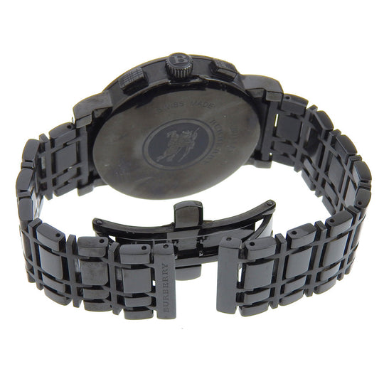 BURBERRY Watches Quartz BU1373 Stainless Steel black Heritage black dial mens Used Authentic