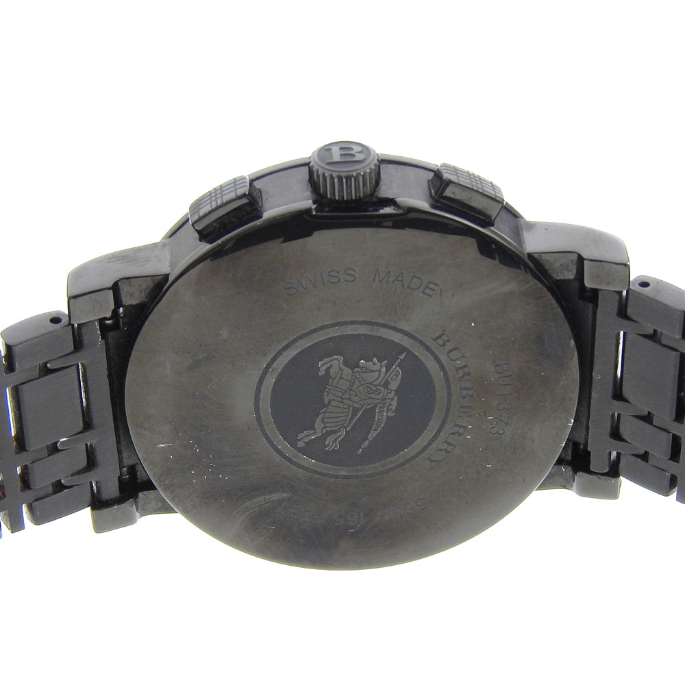 BURBERRY Watches Quartz BU1373 Stainless Steel black Heritage black dial mens Used Authentic