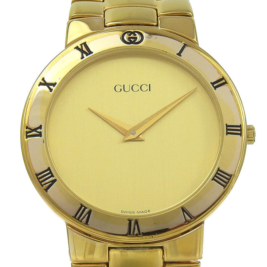 GUCCI Watches Quartz 3300.2.M Plated Gold gold vintage gold dial Boys Used Authentic