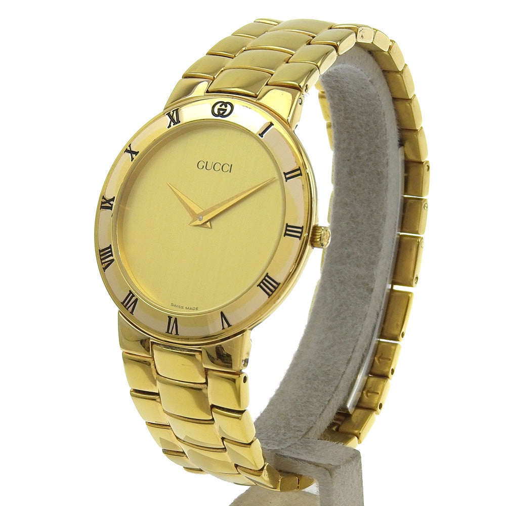 GUCCI Watches Quartz 3300.2.M Plated Gold gold vintage gold dial Boys Used Authentic