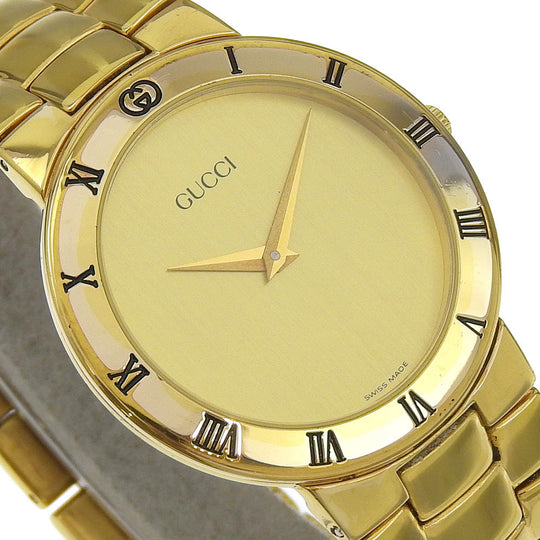 GUCCI Watches Quartz 3300.2.M Plated Gold gold vintage gold dial Boys Used Authentic