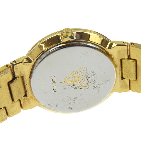 GUCCI Watches Quartz 3300.2.M Plated Gold gold vintage gold dial Boys Used Authentic