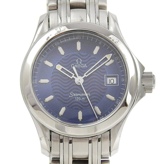 OMEGA Watches Quartz 2501.89 Stainless Steel Navy 20th Anniversary Model 80/500 Jack Mayol Seamaster120 Navy dial Women Used Authentic