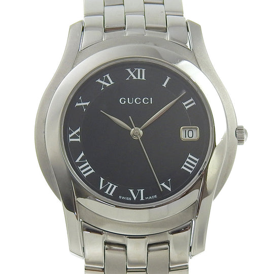 GUCCI Watches Quartz 5500M Stainless Steel black G class black dial mens Used Authentic
