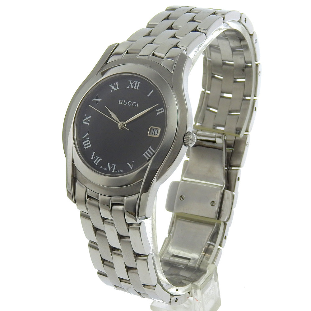 GUCCI Watches Quartz 5500M Stainless Steel black G class black dial mens Used Authentic