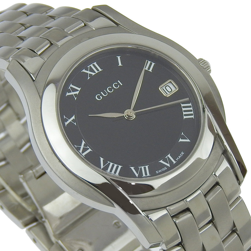 GUCCI Watches Quartz 5500M Stainless Steel black G class black dial mens Used Authentic
