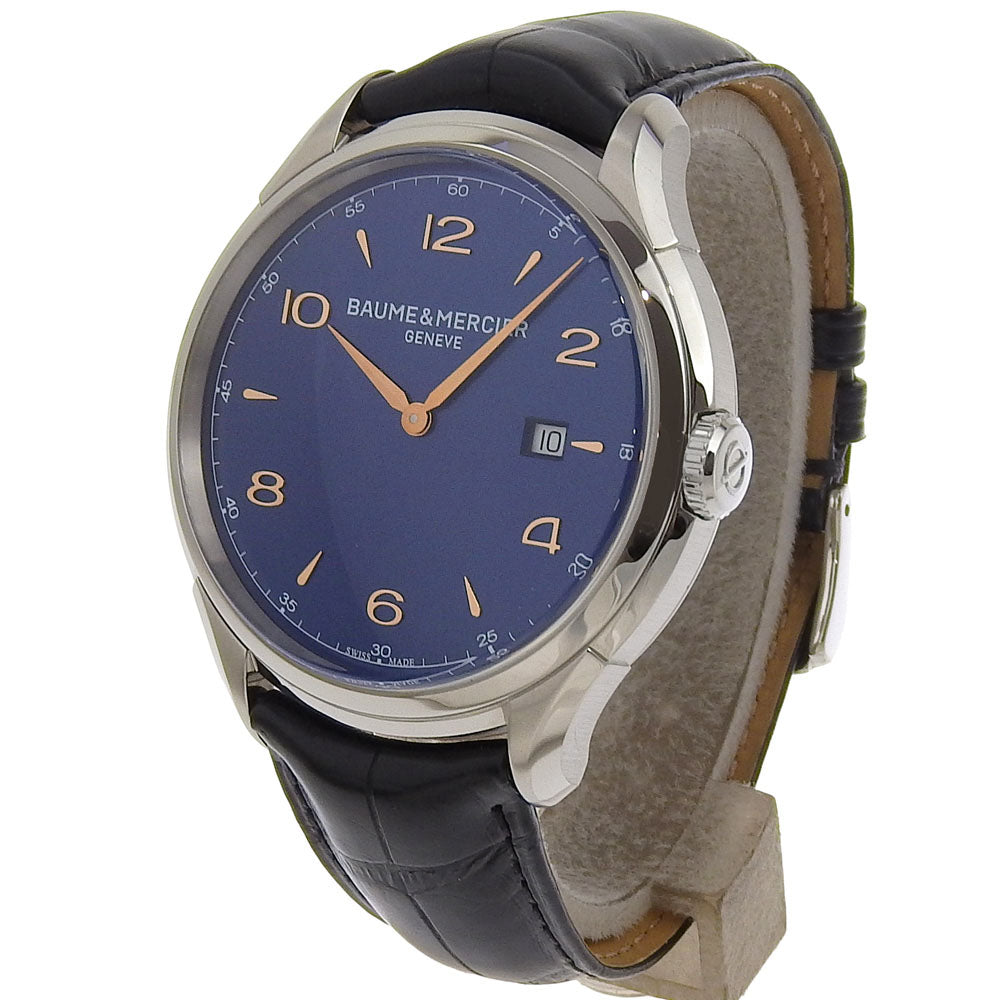 Baume & Mercier Watches Quartz M0A10420 Stainless Steel blue Clifton mens Used Authentic