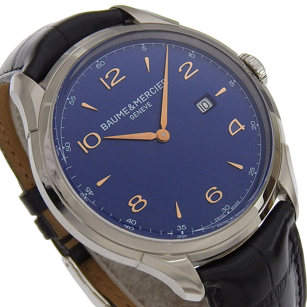 Baume & Mercier Watches Quartz M0A10420 Stainless Steel blue Clifton mens Used Authentic