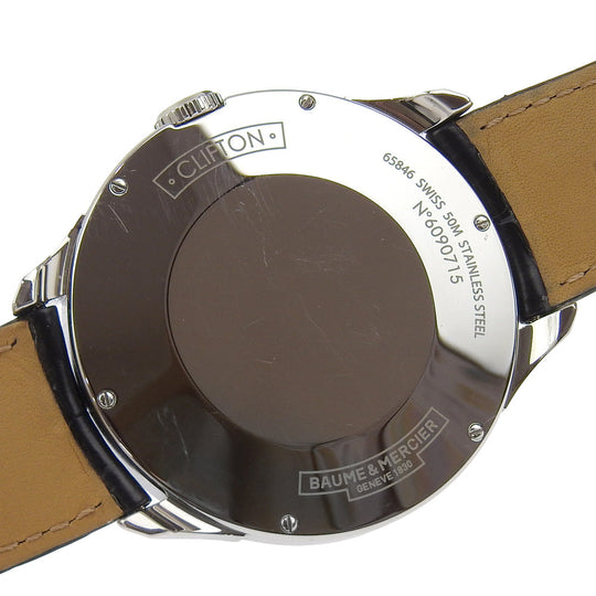 Baume & Mercier Watches Quartz M0A10420 Stainless Steel blue Clifton mens Used Authentic