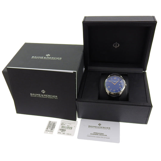 Baume & Mercier Watches Quartz M0A10420 Stainless Steel blue Clifton mens Used Authentic