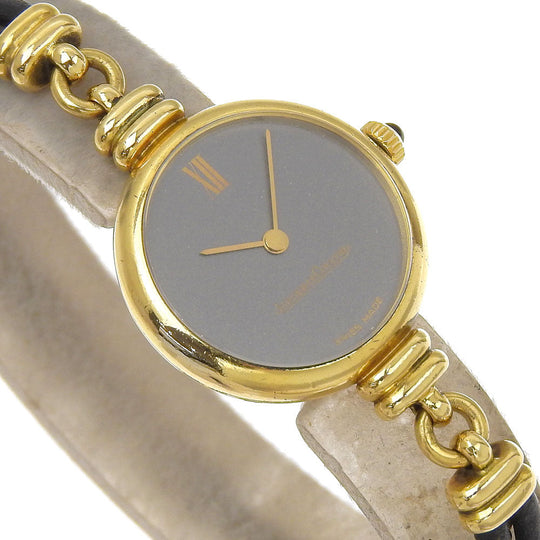 JAEGER-LECOULTRE Watches Hand Winding Plated Gold, embossed leather gray cal.895 gray dial Women Used Authentic