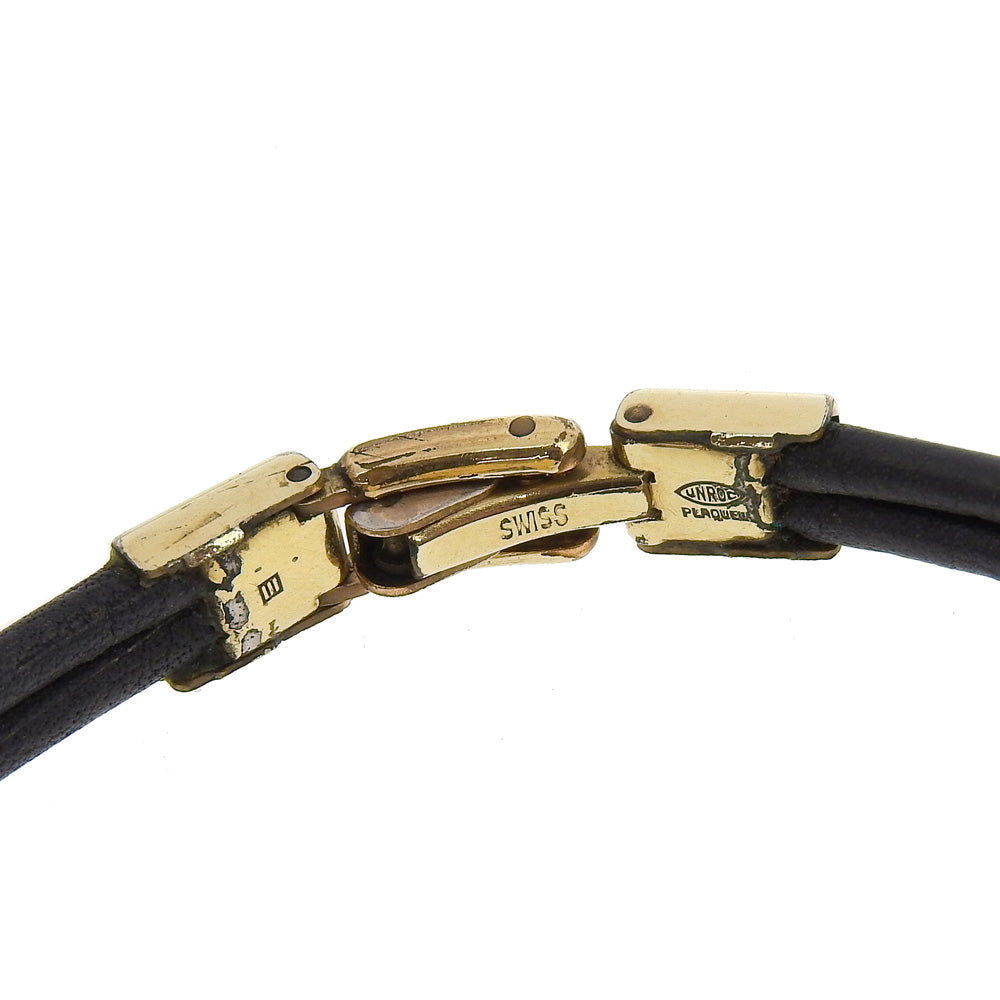 JAEGER-LECOULTRE Watches Hand Winding Plated Gold, embossed leather gray cal.895 gray dial Women Used Authentic
