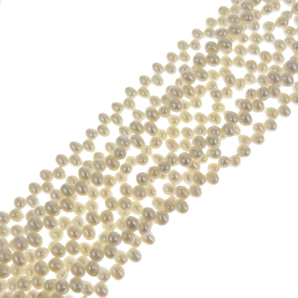 TIFFANY&Co. Necklace Silver925, pearl Silver Freshwater pearl Paloma Picasso Torsade 8 Row Women Used Authentic