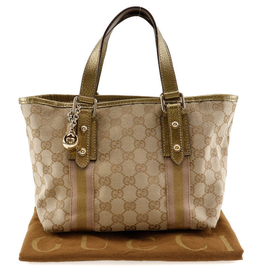 GUCCI Handbag 139261 GG canvas, leather Brown Women Used Authentic