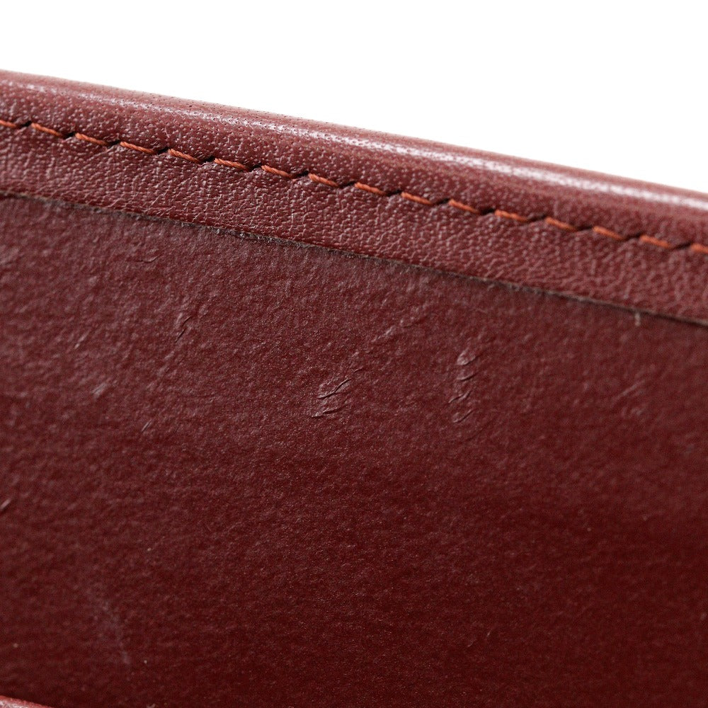 CARTIER Shoulder Bag Calfskin Bordeaux Must Line Women Used Authentic
