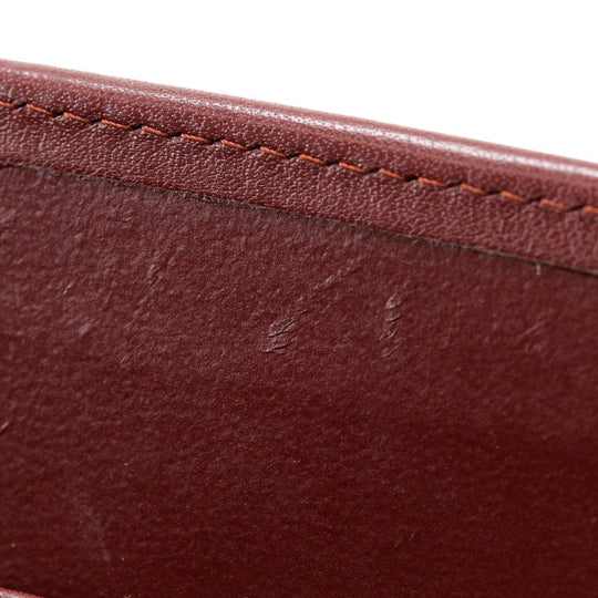 CARTIER Shoulder Bag Calfskin Bordeaux Must Line Women Used Authentic