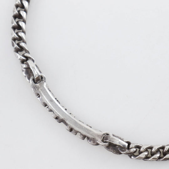 CHANEL Necklace metallic Silver logo COCO Mark Women Used Authentic