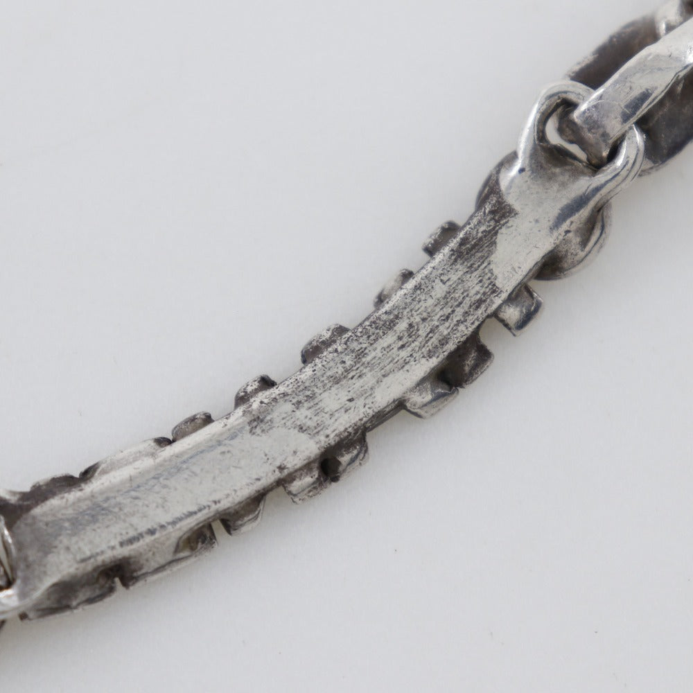 CHANEL Necklace metallic Silver logo COCO Mark Women Used Authentic