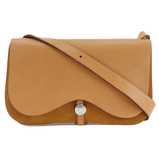 HERMES Shoulder Bag Toile H, Vache Lige Brown Sac Colorado MM Women Used Authentic