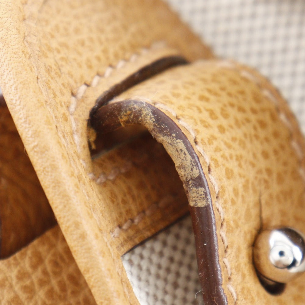 HERMES Shoulder Bag Toile H, Vache Lige Brown Sac Colorado MM Women Used Authentic