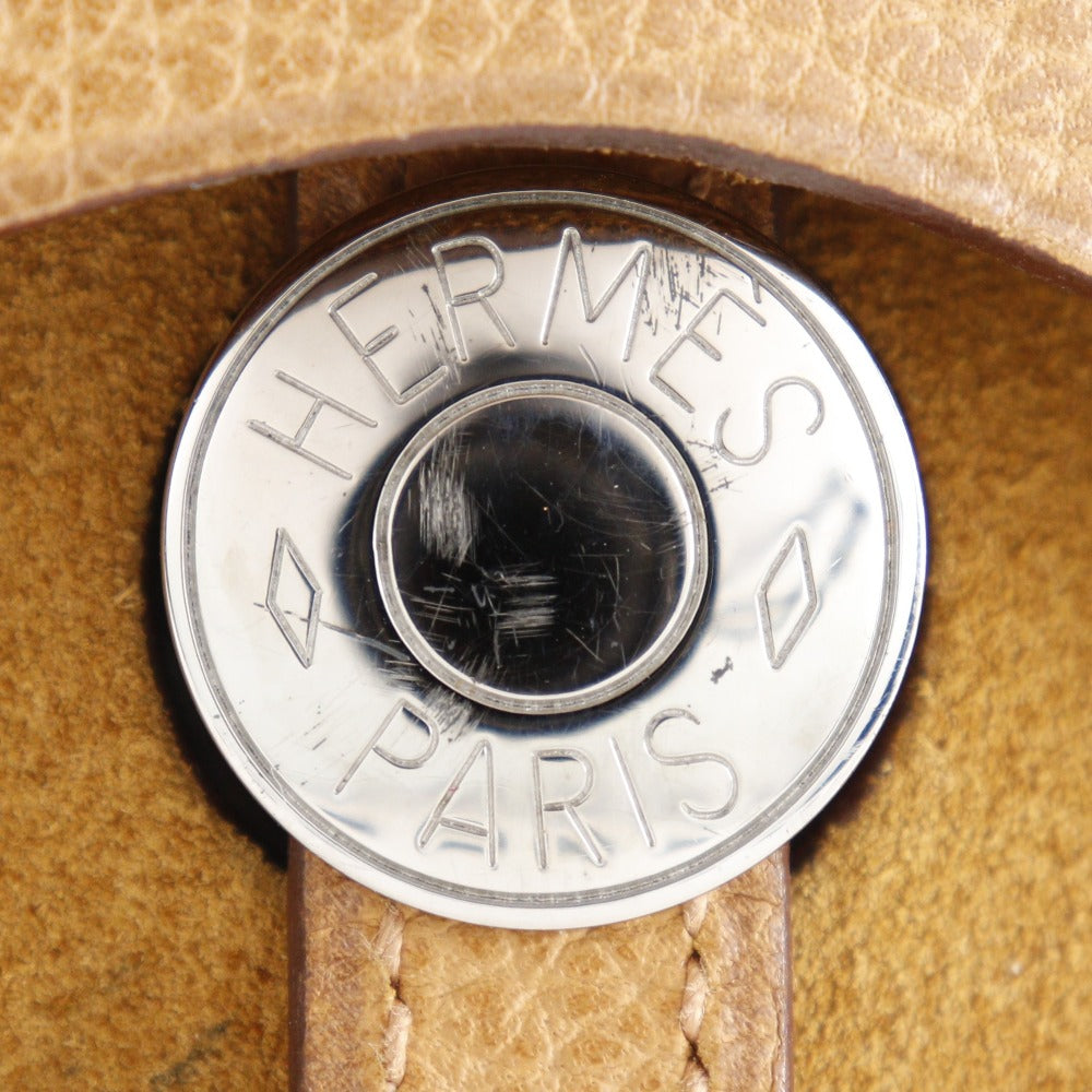 HERMES Shoulder Bag Toile H, Vache Lige Brown Sac Colorado MM Women Used Authentic