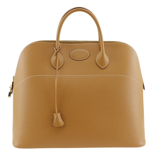 HERMES Boston Duffel bag Ardenne Camel/Gold Metal Bored 45 unisex(Unisex) Used Authentic