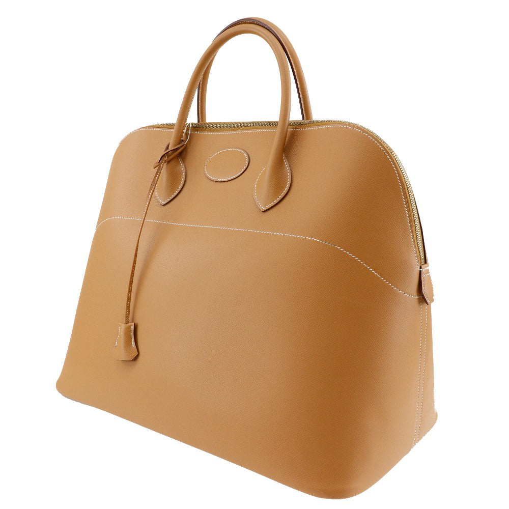 HERMES Boston Duffel bag Ardenne Camel/Gold Metal Bored 45 unisex(Unisex) Used Authentic