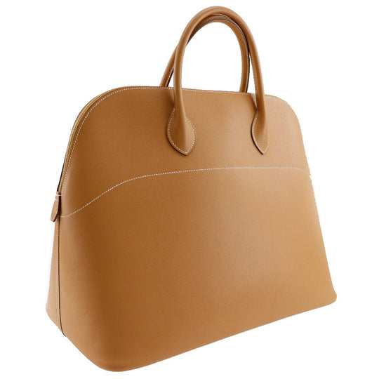HERMES Boston Duffel bag Ardenne Camel/Gold Metal Bored 45 unisex(Unisex) Used Authentic