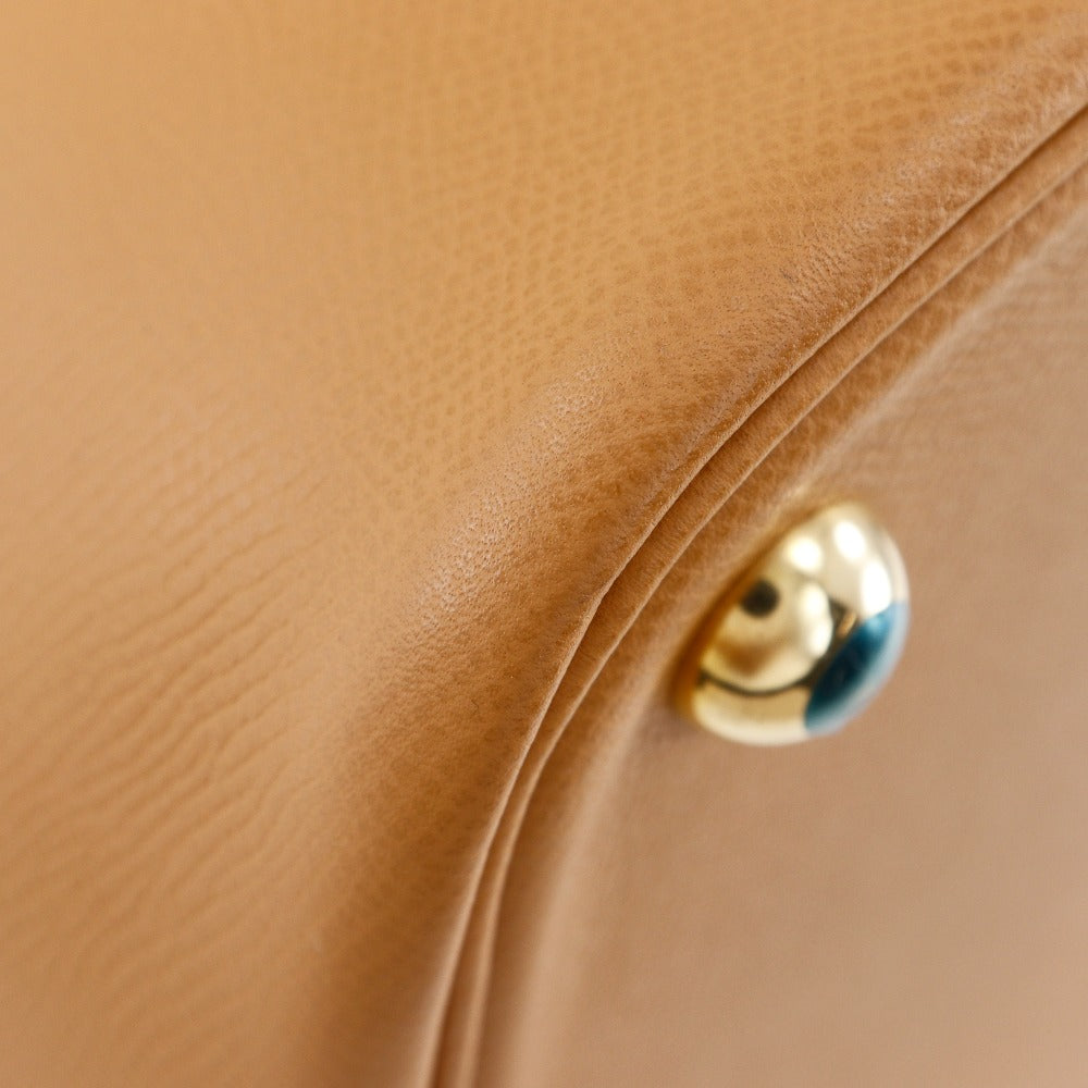 HERMES Boston Duffel bag Ardenne Camel/Gold Metal Bored 45 unisex(Unisex) Used Authentic