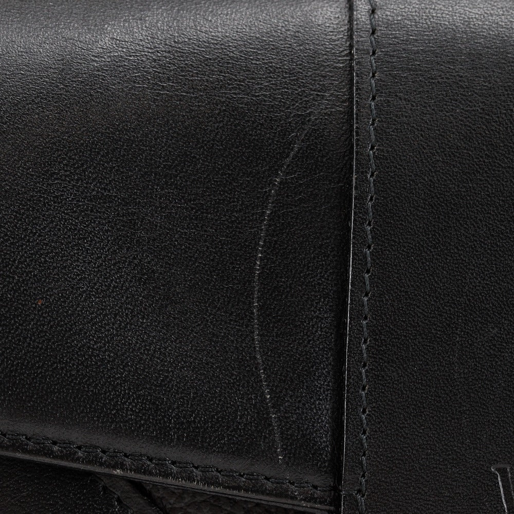 YVES SAINT LAURENT Shoulder Bag Calfskin black Ystitch Women Used Authentic