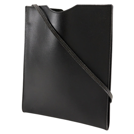 HERMES Shoulder Bag Calfskin black Pochette Omenitu unisex(Unisex) Used Authentic