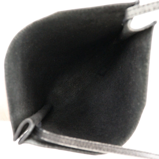 HERMES Shoulder Bag Calfskin black Pochette Omenitu unisex(Unisex) Used Authentic