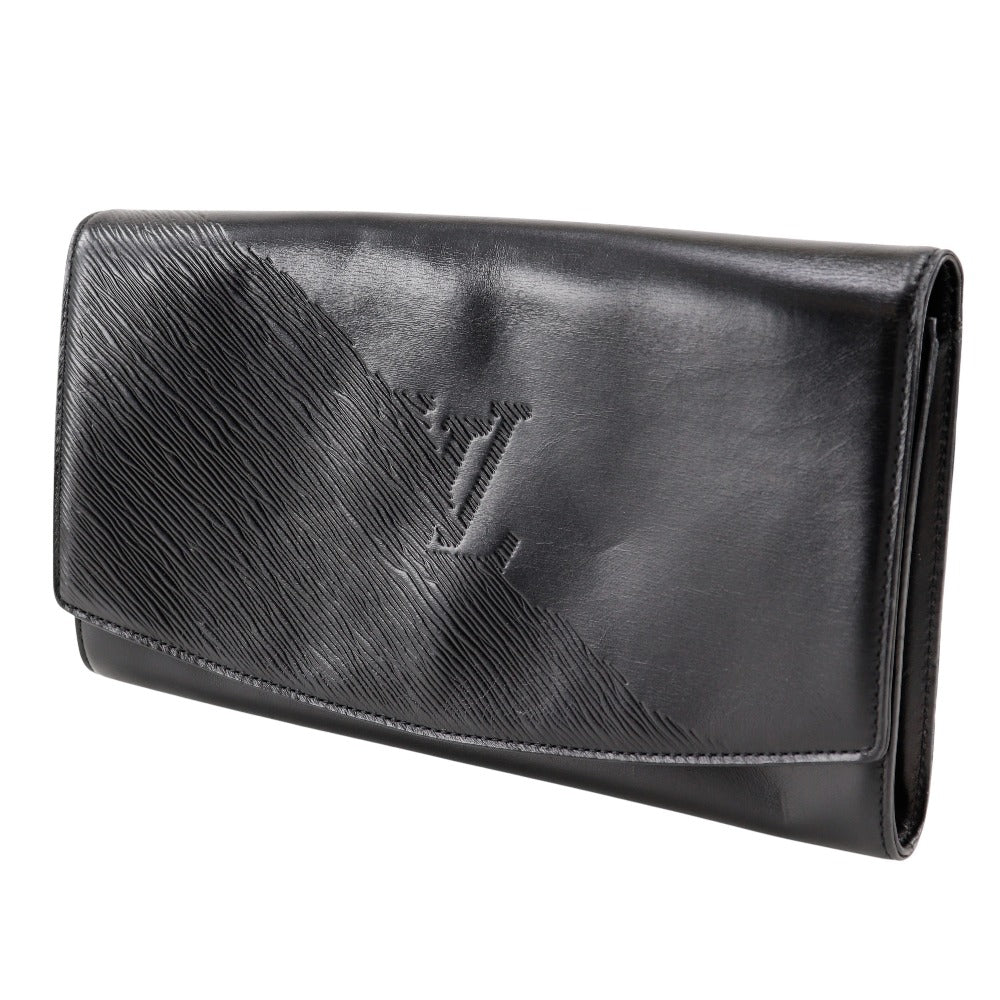 LOUIS VUITTON Clutch bag M63962 leather black Opera line Aegean mens(Unisex) Used Authentic
