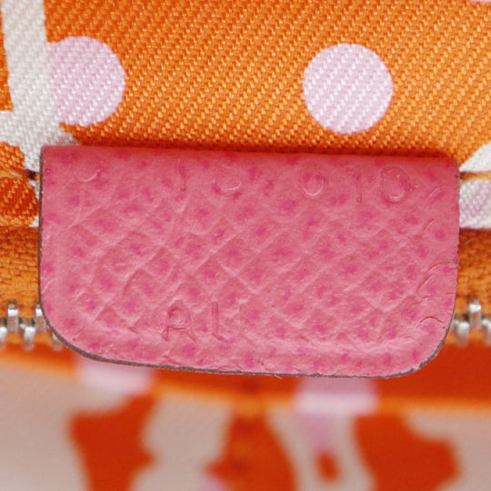 HERMES Long Wallet Purse Epsom pink Azap Long Silk Inn Women Used Authentic