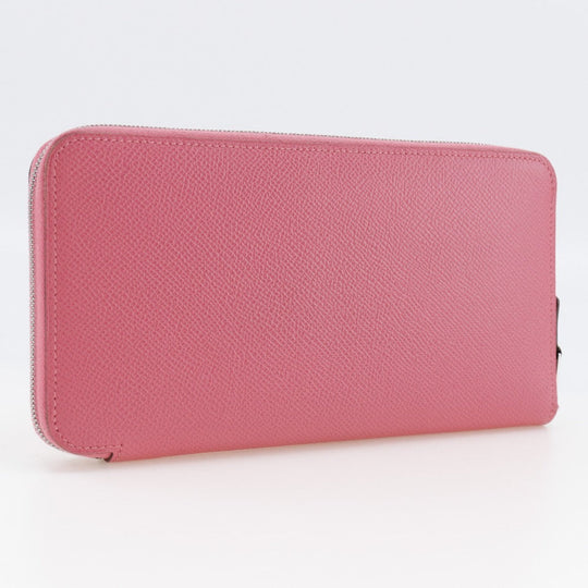 HERMES Long Wallet Purse Epsom pink Azap Long Silk Inn Women Used Authentic