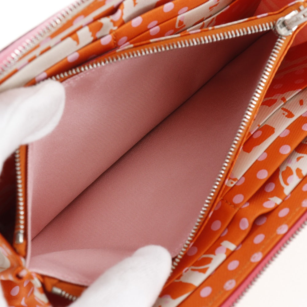 HERMES Long Wallet Purse Epsom pink Azap Long Silk Inn Women Used Authentic