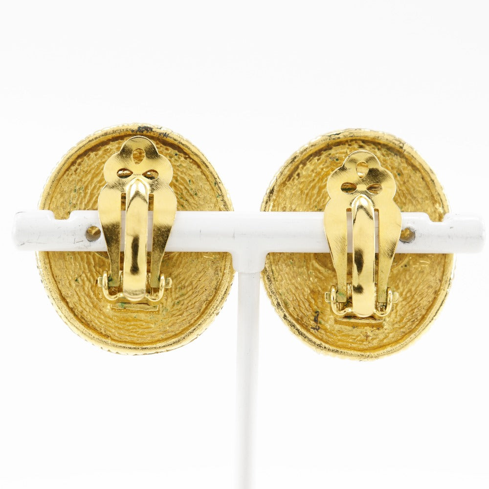 CHANEL Earring Plated Gold gold vintage COCO Mark Angel Women Used Authentic
