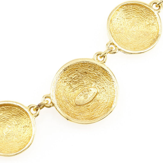 CHANEL Necklace Plated Gold gold vintage Matrasse COCO Mark Women Used Authentic