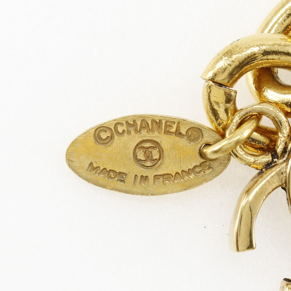 CHANEL Necklace Plated Gold gold vintage Matrasse COCO Mark Women Used Authentic