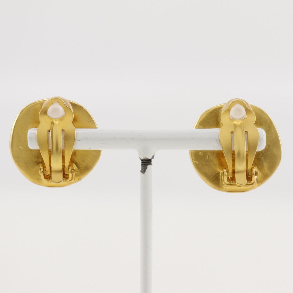 CHANEL Earring Plated Gold gold vintage COCO Mark Women Used Authentic